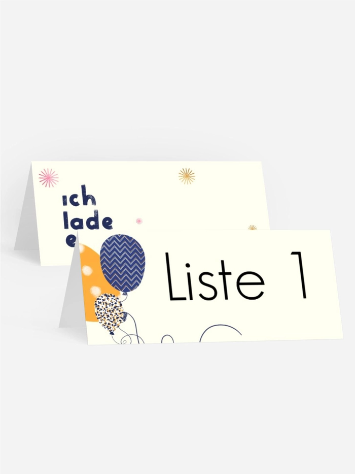 Tischkarte Geburtstag Himmelhoch