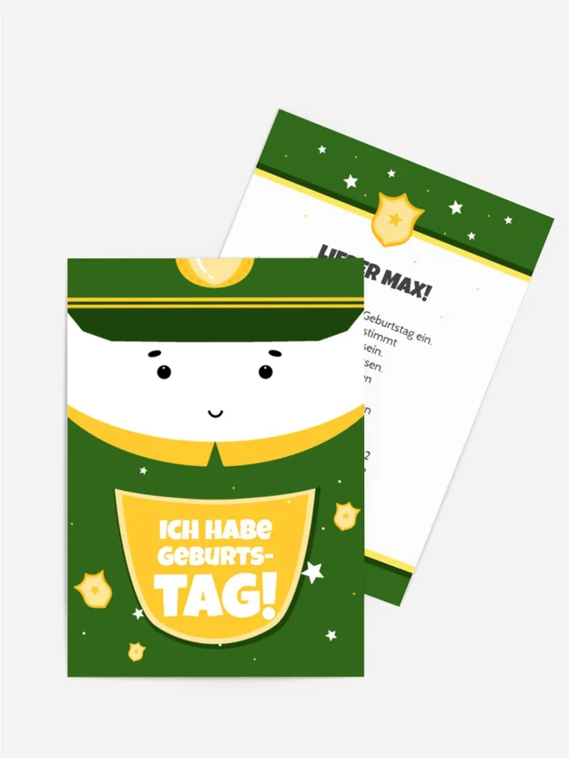 Geburtstagseinladung Polizist