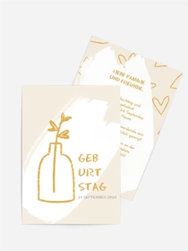 Geburtstagseinladung  Minimalistische Herzen