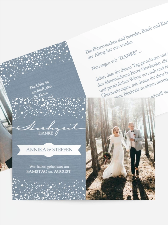 Dankeskarte Hochzeit "Funkenflug"