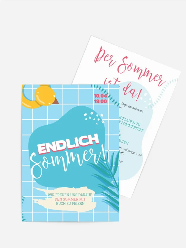 Sommerfest Einladung Poolparty Sommerfest Einladung Poolparty
