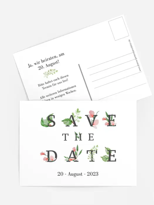 Save the Date Karte Frühlingsmorgen