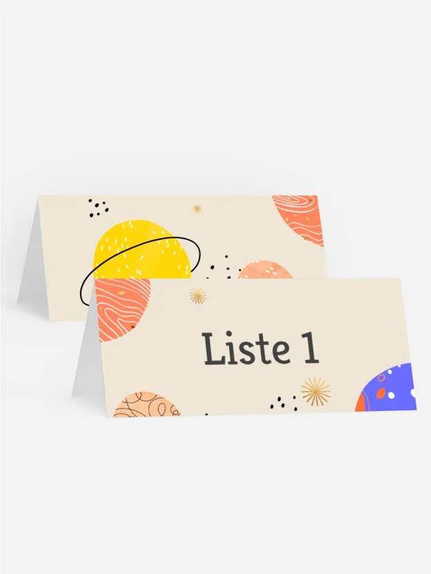 Tischkarte Geburtstag Planeten 2