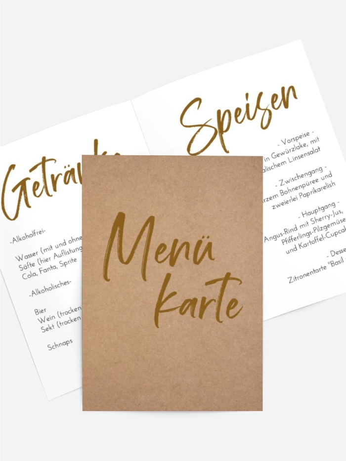 Menükarte Geburtstag Gerade nach oben