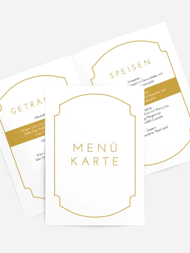 Menükarte Geburtstag Teures Ornament