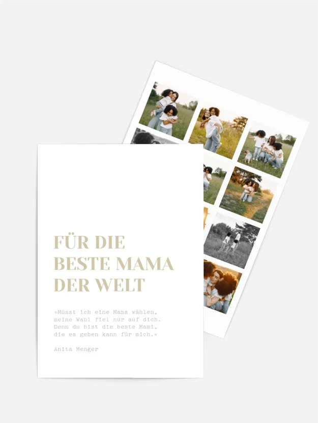 Grußkarte zum Muttertag Mamas Erinnerungen