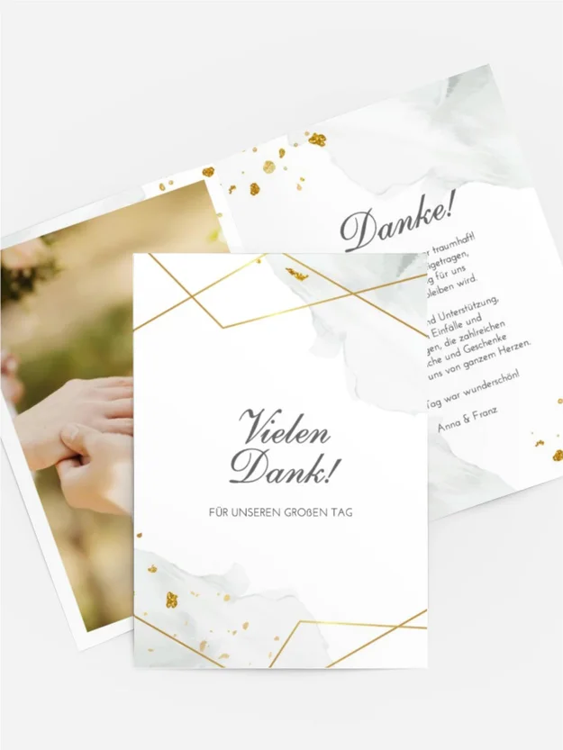 Dankeskarte Goldstücke Dankeskarte Goldstücke