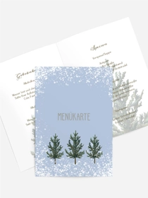 Menükarte Weihnachten  Festlicher Wald