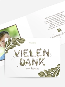 Dankeskarte Konfirmation Zweigentext