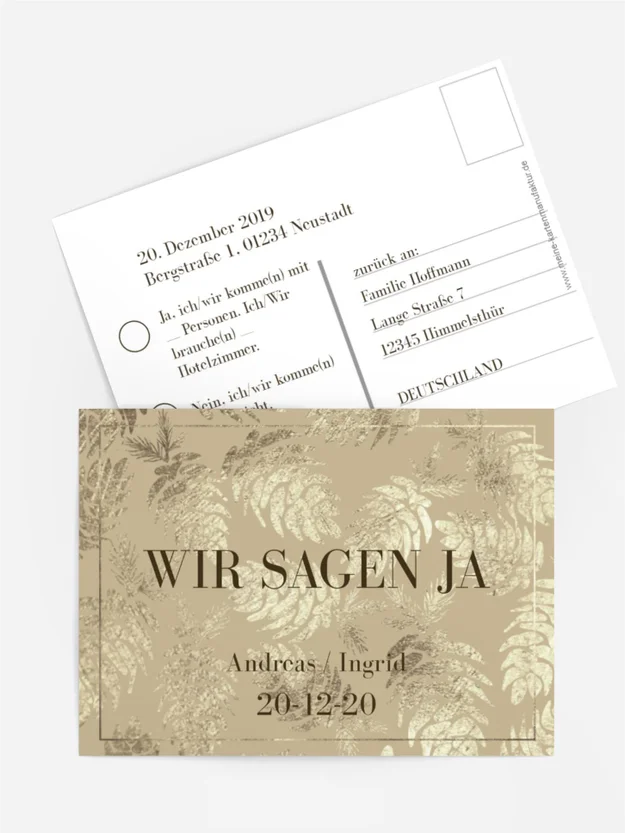 Antwortkarte Kienzapfen