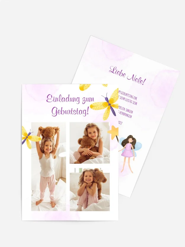 Geburtstagseinladung Libellenglück