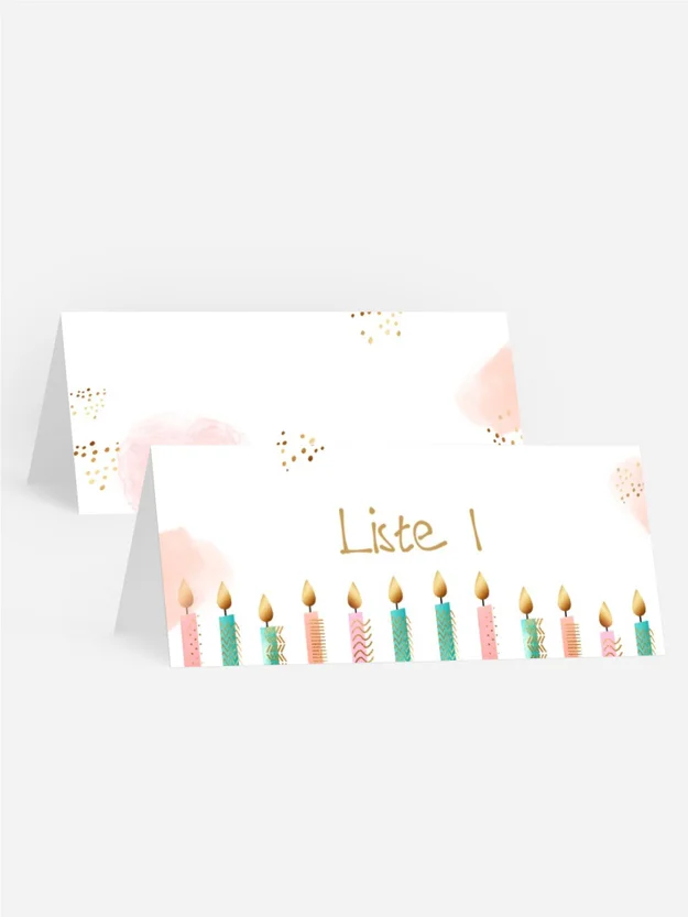 Tischkarte Geburtstag Kerzen Tischkarte Geburtstag Kerzen