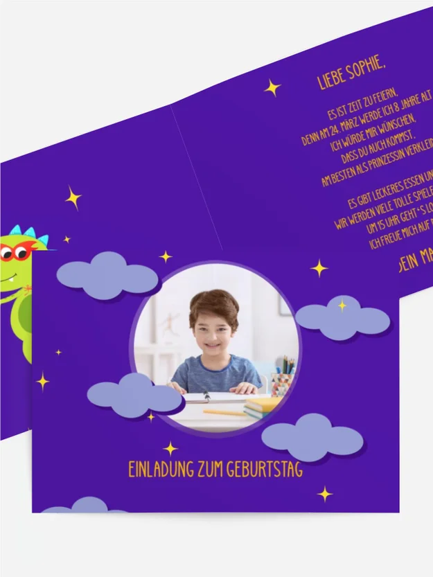 Geburtstagseinladung Superdino