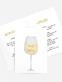 Menükarte Geburtstag Junger Wein