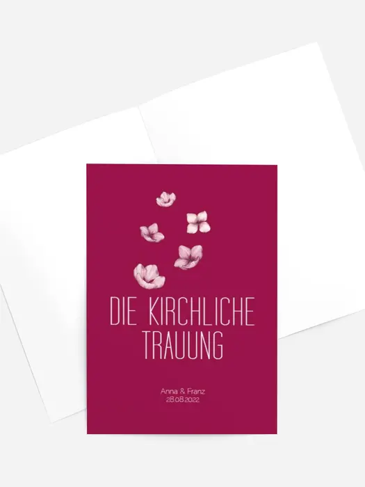 Kirchenheft Lila Hochzeit