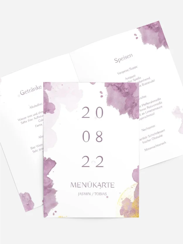 Menükarte Rosenstaub