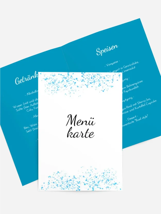 Menükarte Geburtstag Dreißig in Gold