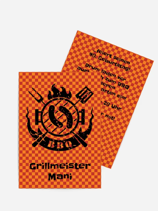 Geburtstagskarte BBQ