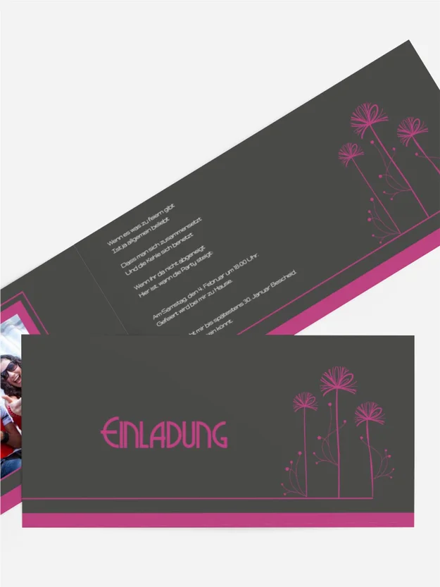 Einladung zum Geburtstag Blume abstrakt Foto