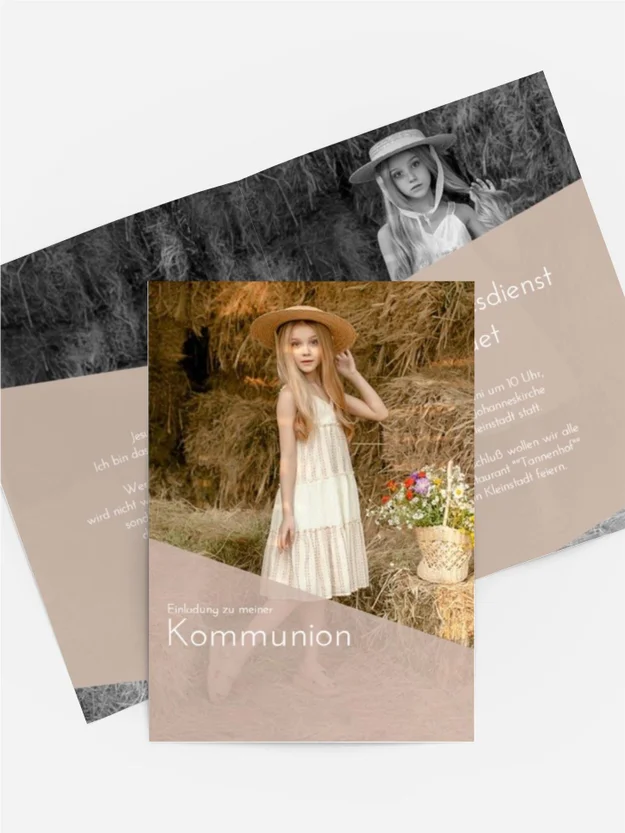 Einladungskarte Kommunion Sanfter Tanz