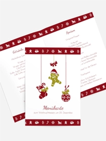 Weihnachtsmenükarte Borte Weihnachtsmenükarte Borte