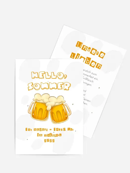 Einladung Sommerfest Bier Zeit