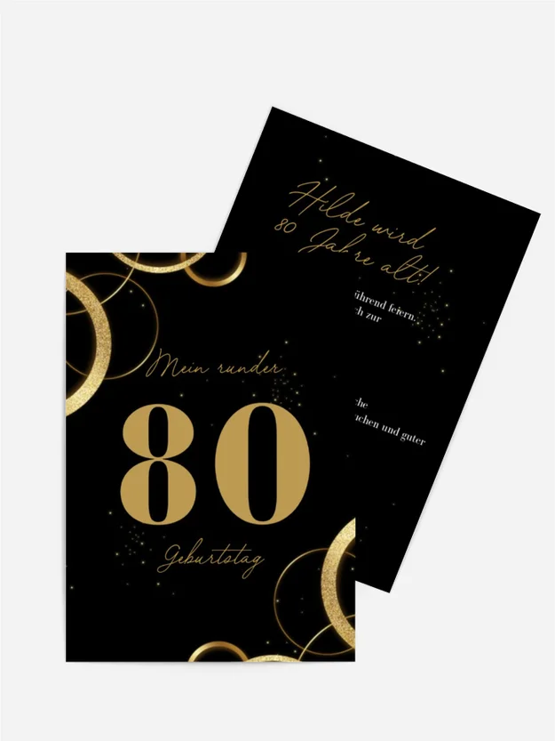 Geburtstagseinladung Goldornament