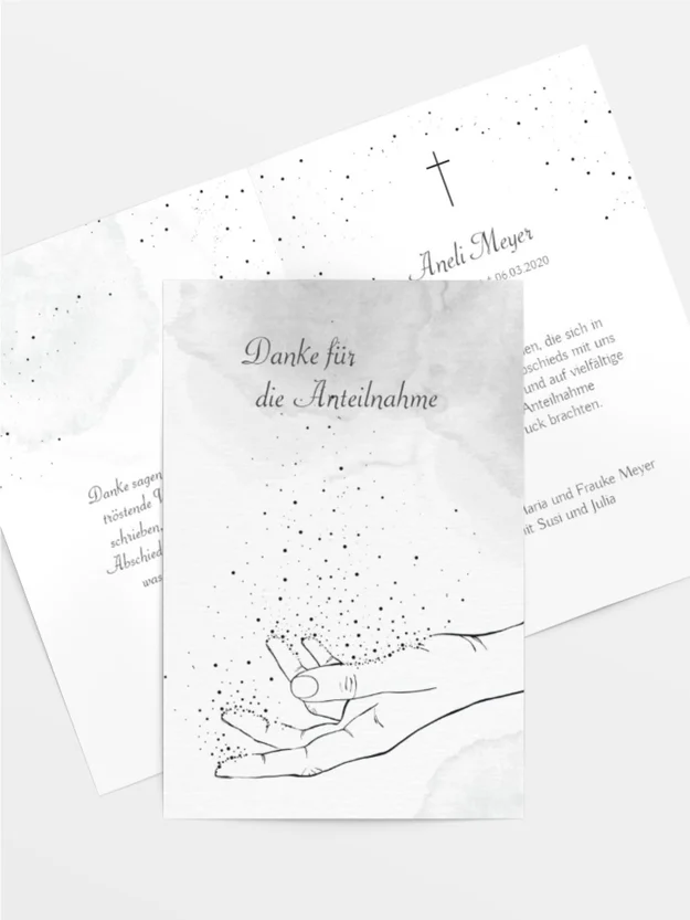 Trauerdanksagung Erde zu Erde Trauerdanksagung Erde zu Erde