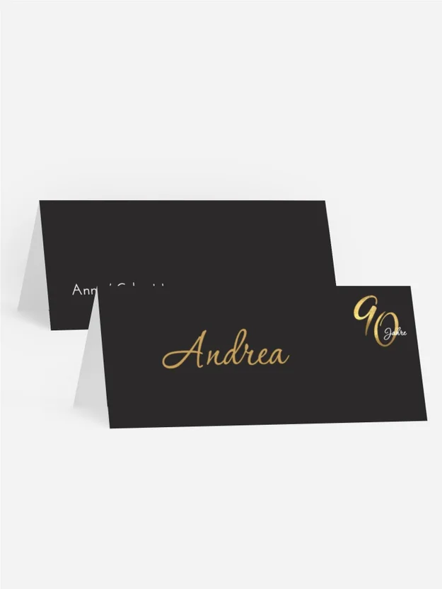 Tischkarte Geburtstag In goldenen Jahren Tischkarte Geburtstag In goldenen Jahren