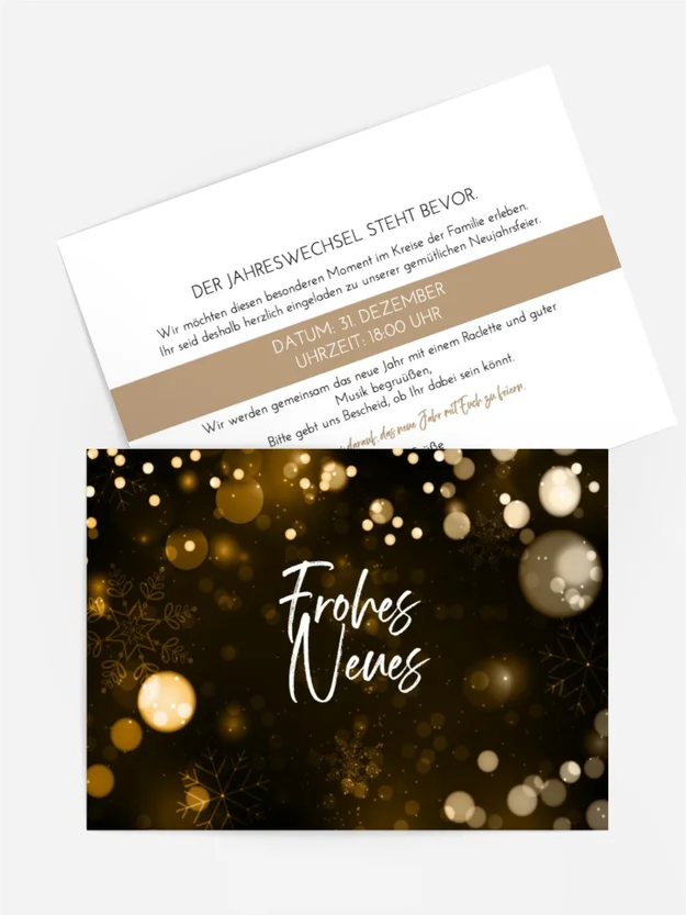 Neujahrskarte Schneefunken