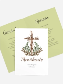Menükarte Kommunion Lamm Gottes