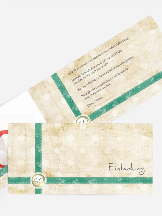 Einladung zum 60. Geburtstag Pünktchen Foto
