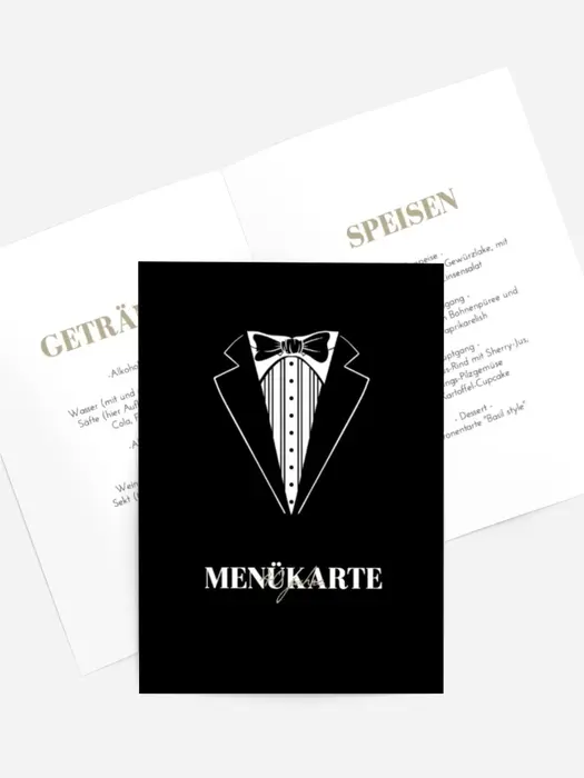 Menükarte Geburtstag Ernster Typ