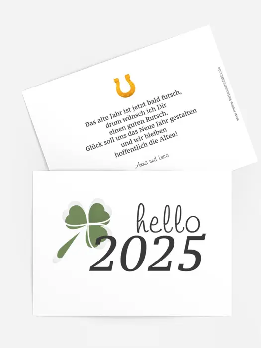 Neujahrskarte hello