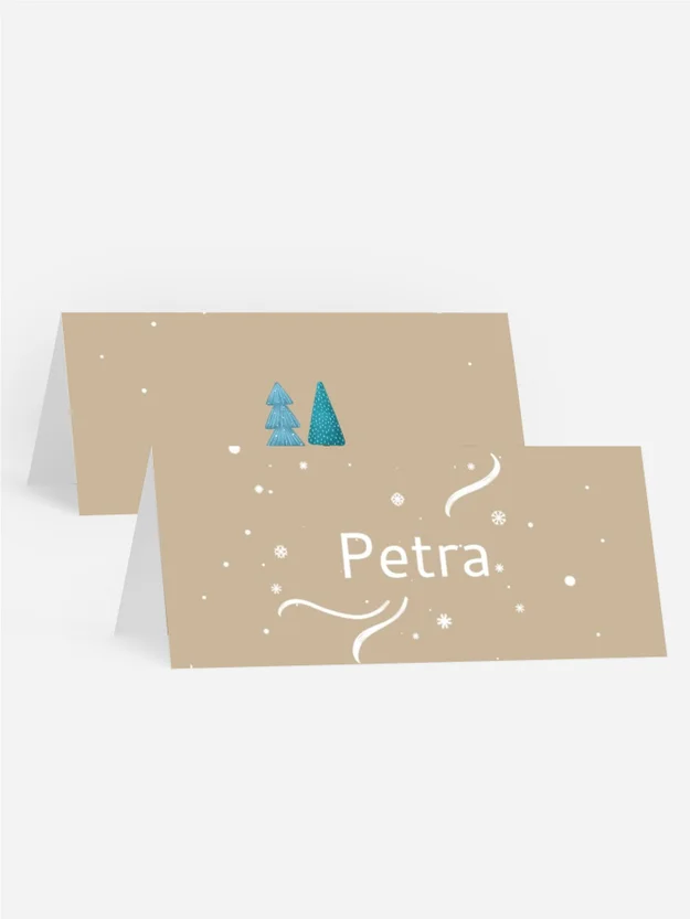 Tischkarte Weihnachten Weihnachtshaus