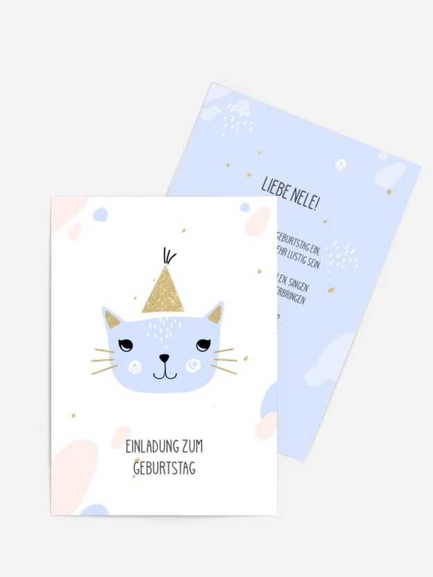 Geburtstagseinladung Katzenparty