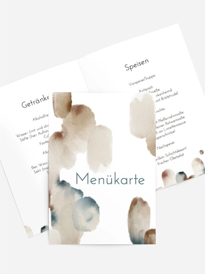 Menükarte Geburtstag Kleine Flecken Menükarte Geburtstag Kleine Flecken
