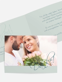Dankeskarte Hochzeit "Liebesbotschaft"