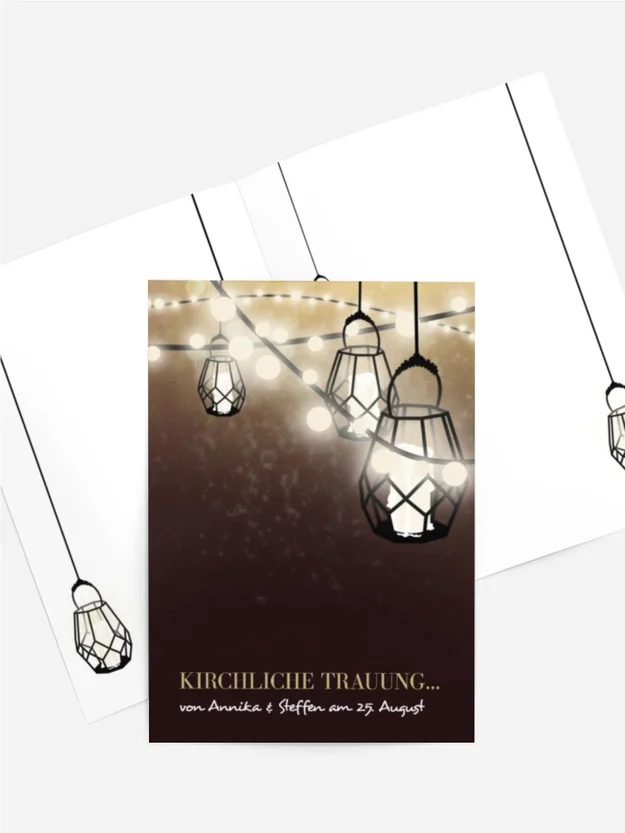 Kirchenheft Umschlag Vintage Laterne