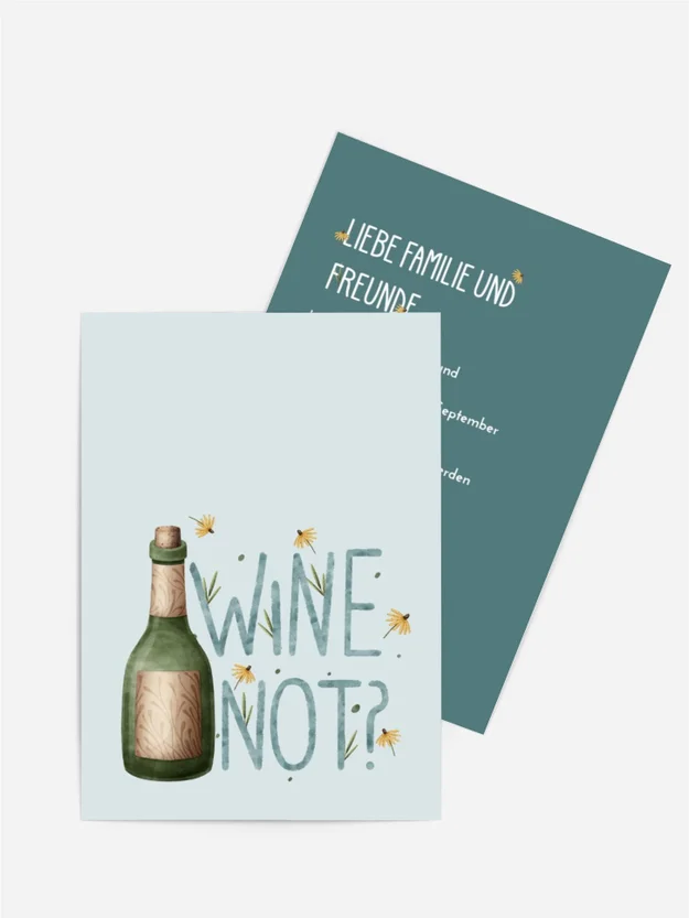 Geburtstagseinladung Noten von Wein