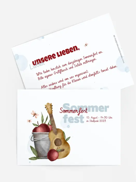 Sommerfest Einladung Sommermusik Sommerfest Einladung Sommermusik