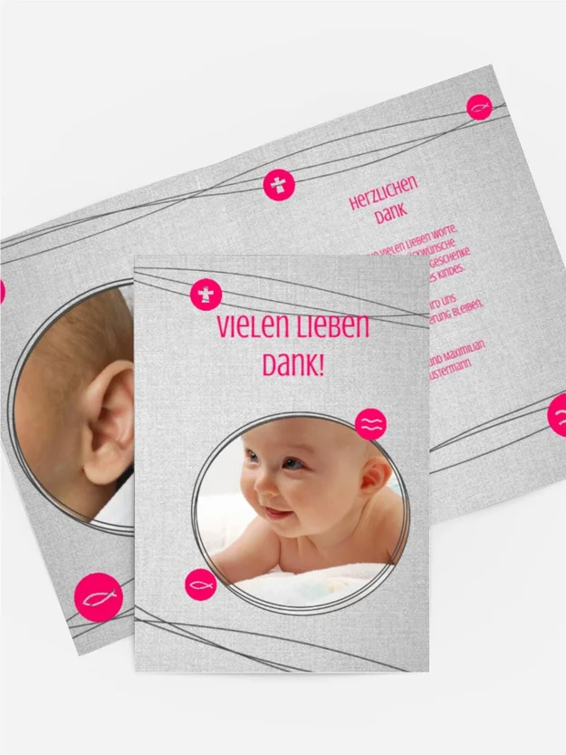 Taufsymbole an Schnüren