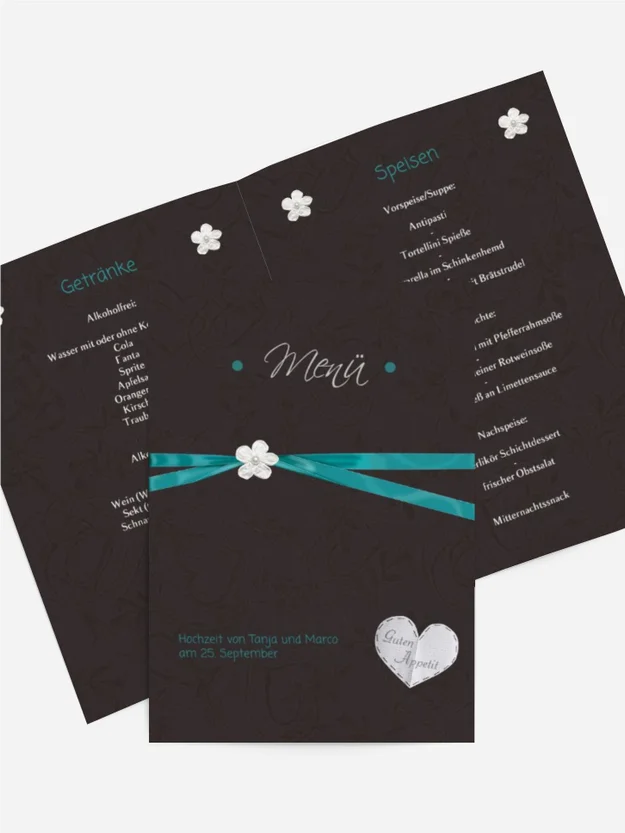 Menükarte sanfte Blüte
