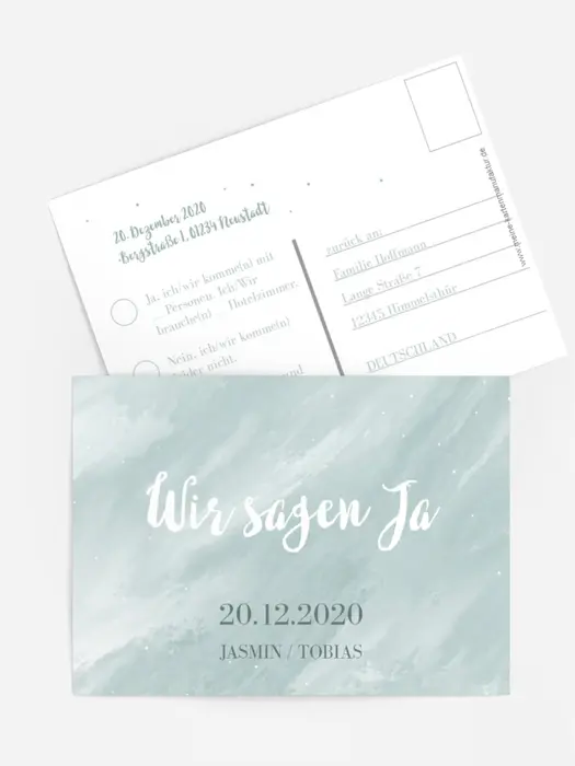 Antwortkarte Schneevorhang