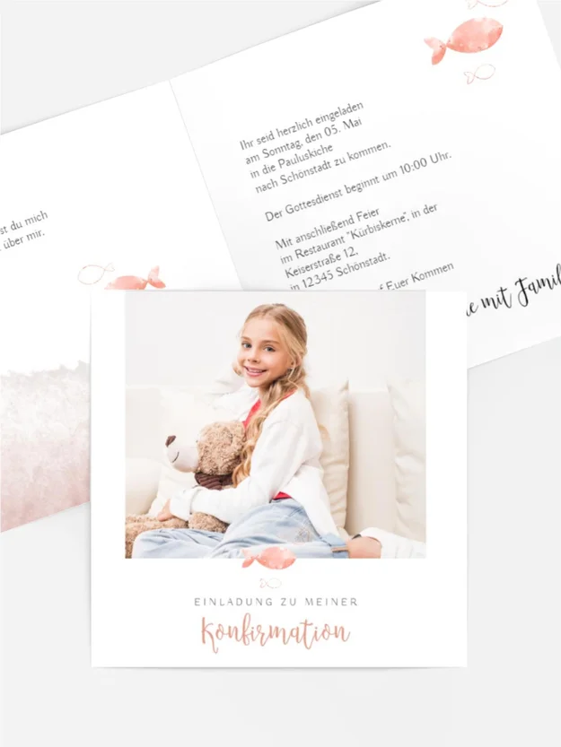 Einladungskarte Konfirmation Hope Einladungskarte Konfirmation Hope