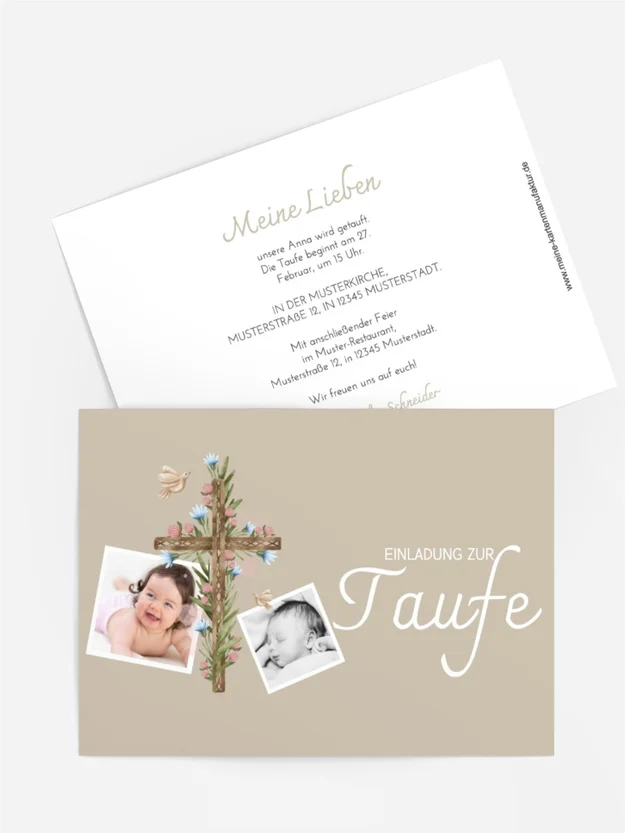 Einladungskarte Taufe Patensohn