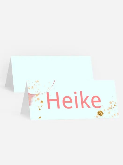 Tischkarte Geburtstag Künstlerische Vielfalt