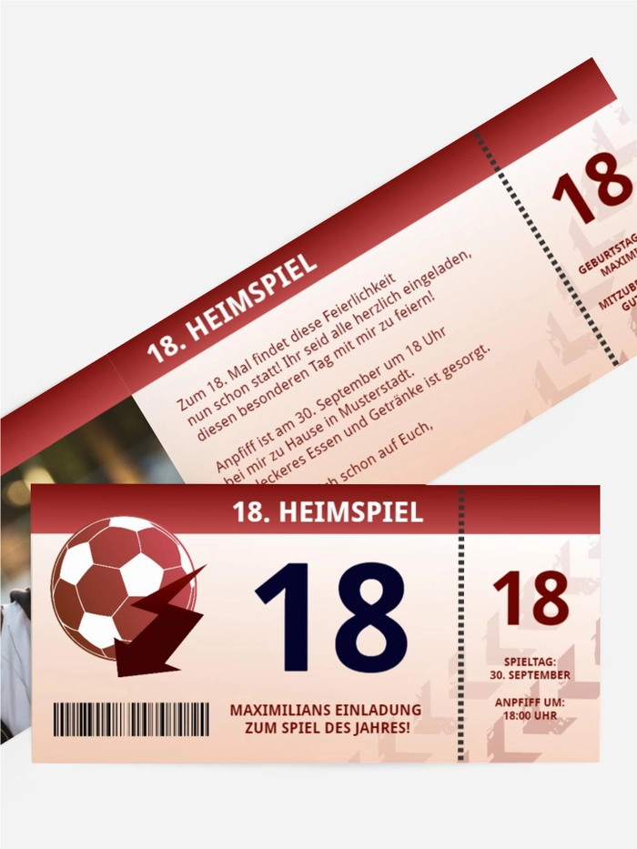 Geburtstagseinladung Heimspiel 18 Foto