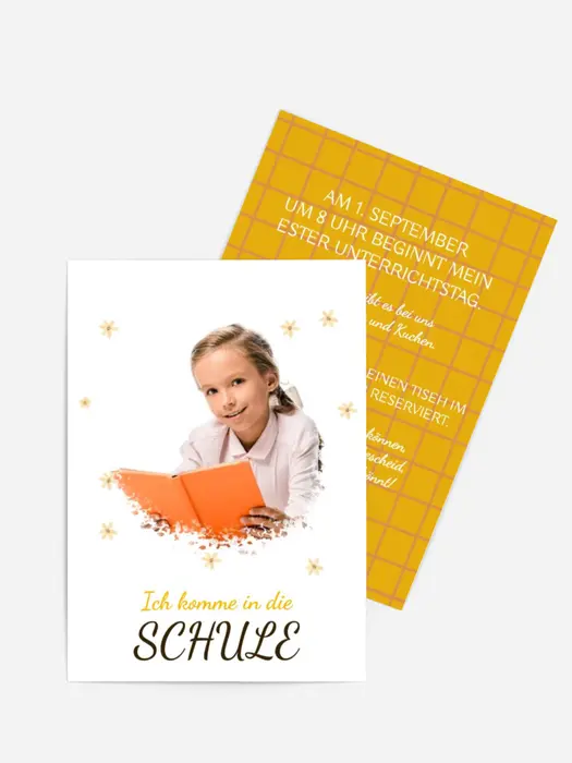 Einladungskarte Einschulung Schülerin
