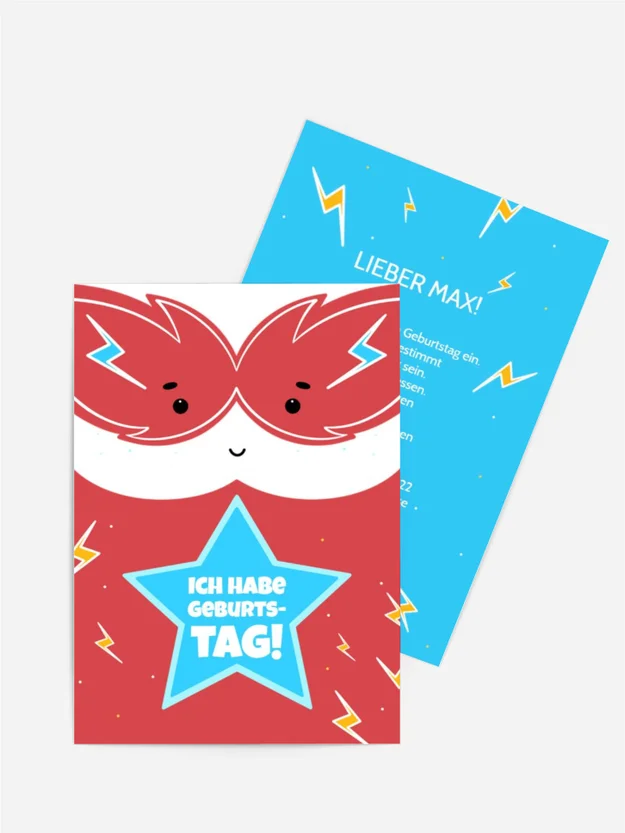 Geburtstagseinladung Superheld